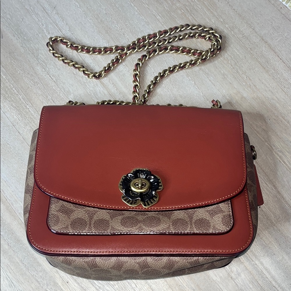 Coach Red and Brown Women's Bag - Picture 7 of 12